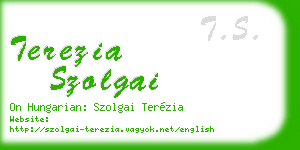 terezia szolgai business card